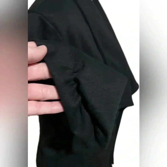 Harmony 3/4 sleeve black open front cardigan/blazer medium - Picture 3 of 9